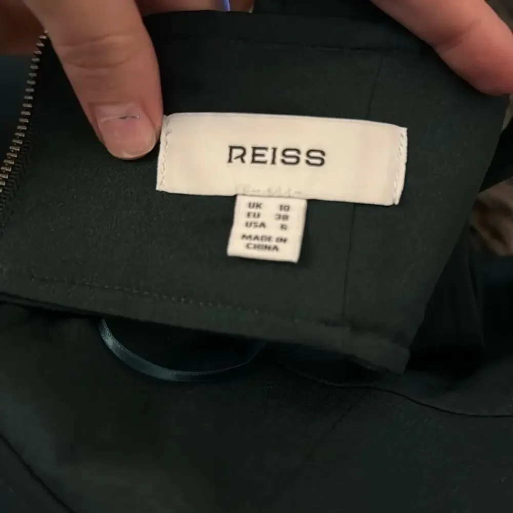 NWOT Reiss Dark Green Dion cutout wide leg Jumpsuit US 6 - Picture 14 of 16